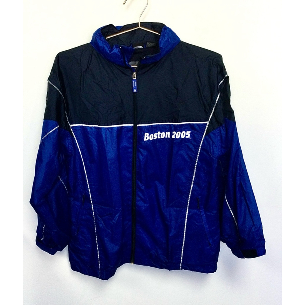 Vintage rare Men's 2005 Boston marathon Jacket Size M Blue and Black